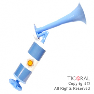 TROMPETA BOCINA GRANDE SIN GAS (MANUAL) COLORES ARGENTINA x 1